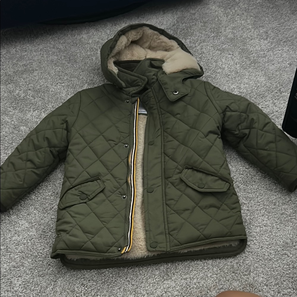 Mayoral Olive Green Quilted Kids Jacket perfect condition